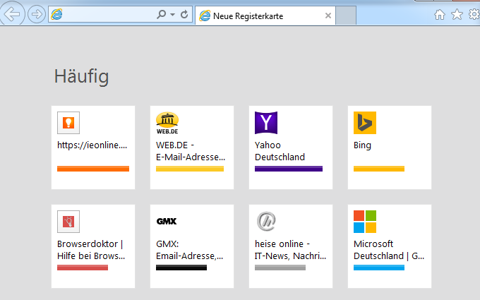About Tabs IE 11 als Startseite einrichten