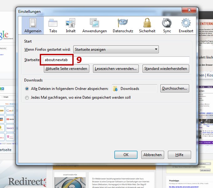Firefox about:newtab