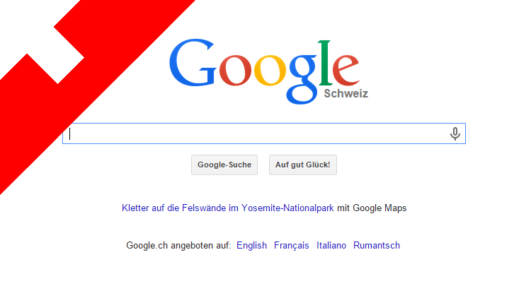 Google.ch als Startseite