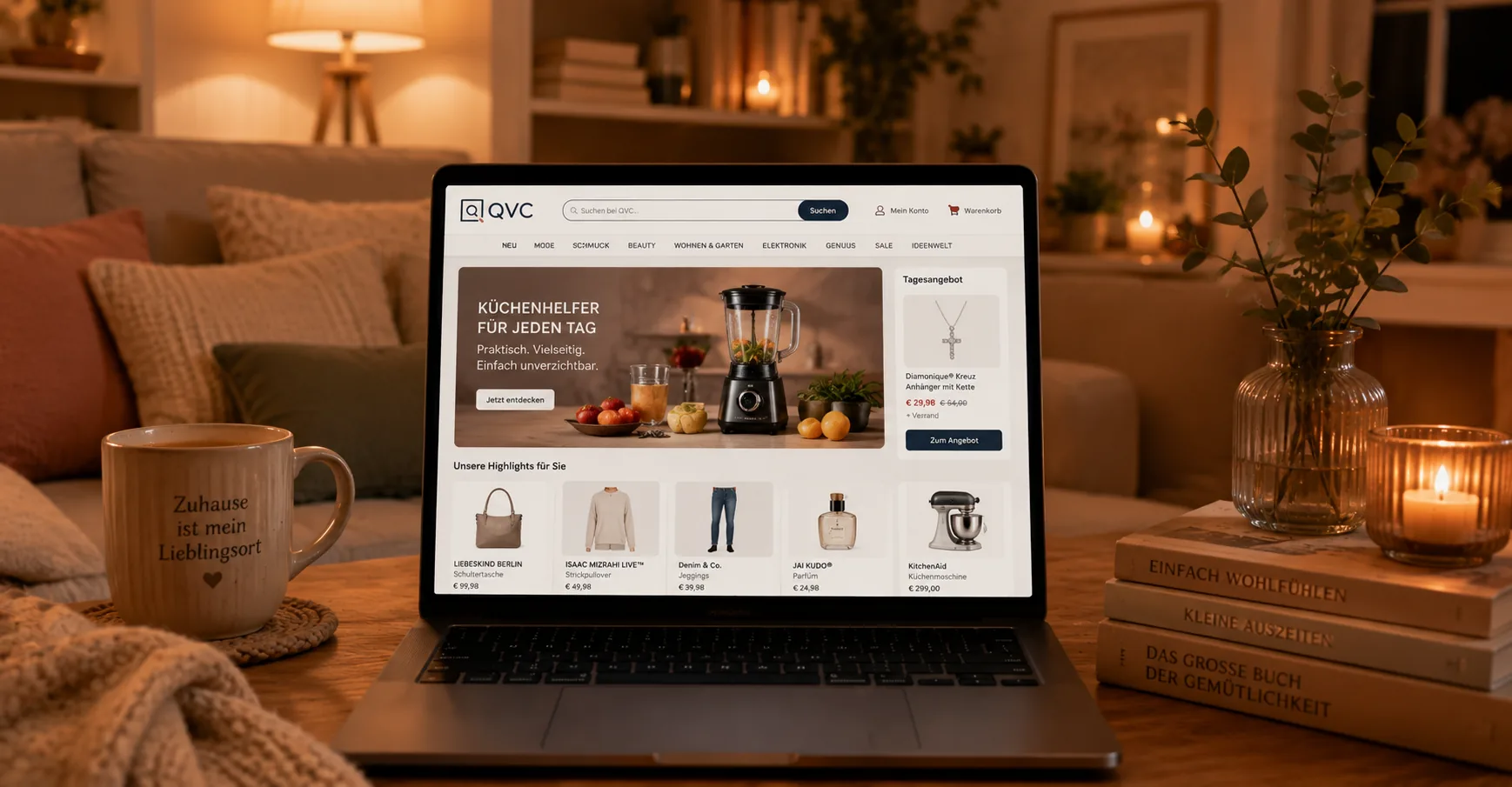 QVC - Der TV-Shopping-Sender als Browser-Startseite