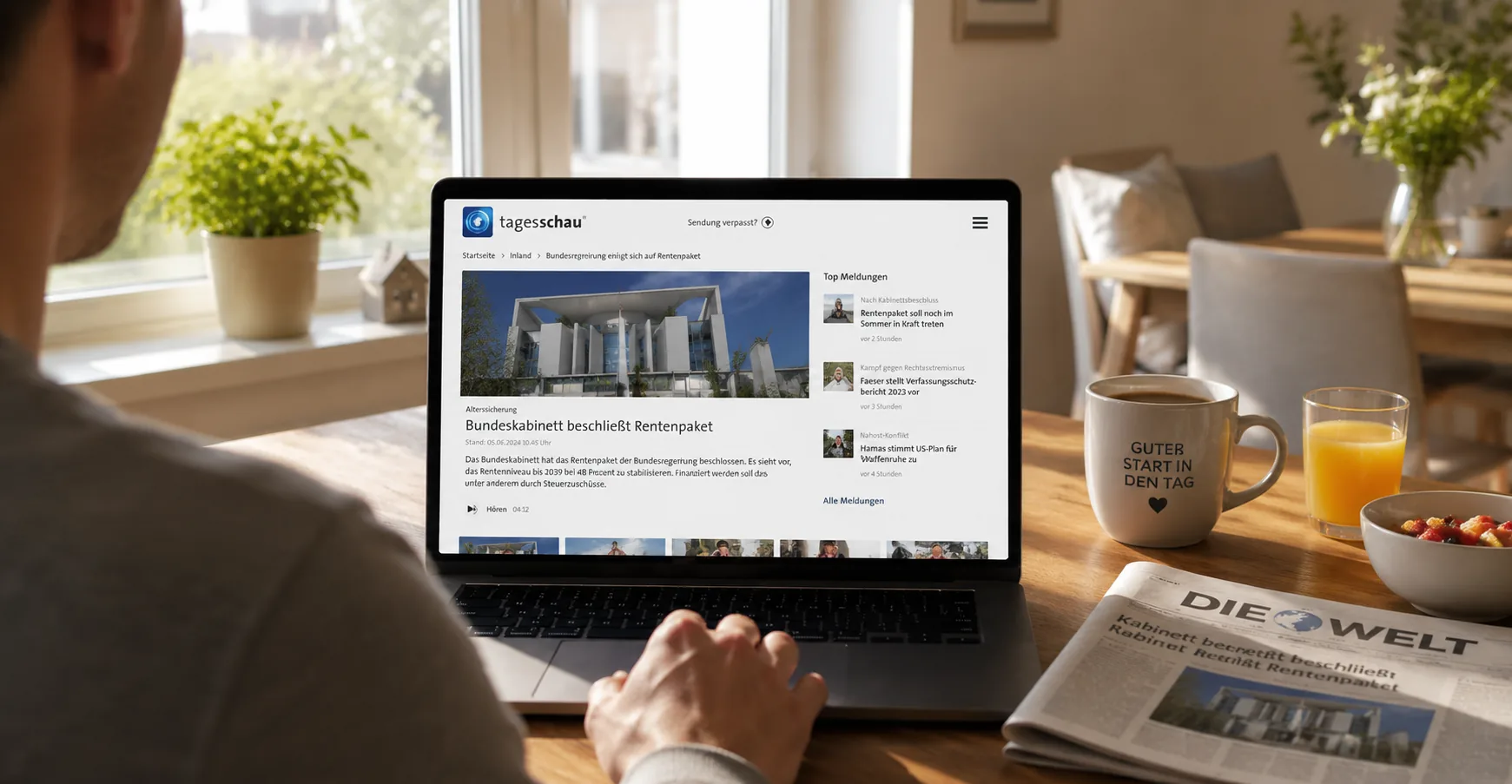 Tagesschau - Nachrichten direkt beim Browserstart