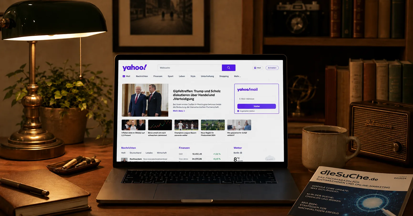 Yahoo - Portal, Mail und Suche als Startseite