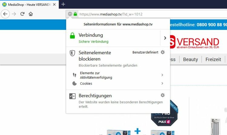 Mediashop.tv - sichere SSL-Verschlüssung