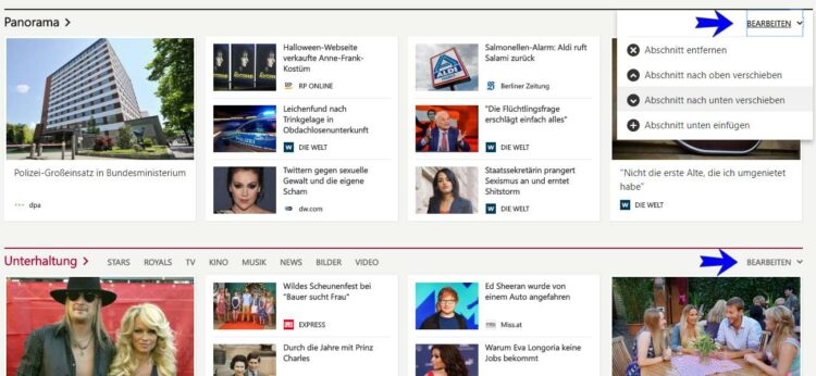 Das MSN-Portal an die eigenen Interessen anpassen