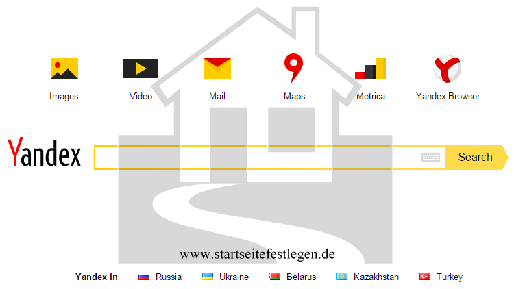 Yandex als Startseite festlegen